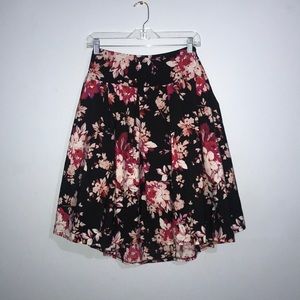 Plus Size Floral Skater Skirt